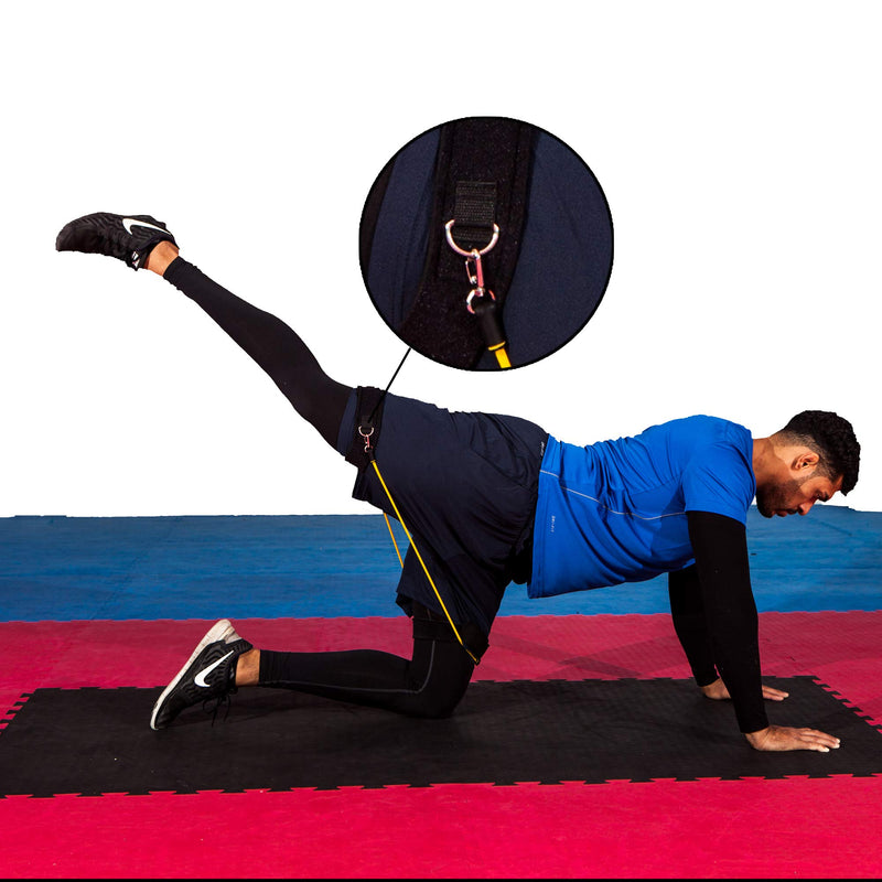 Fitness Health Extreme Training Leg Resistance Bands | Kinetic Band Workout Set | Plyometrics Speed Training Improvement - Thigh Straps for Leg Strength Pilates Yoga Exercise Complete set for Men / Women - NewNest Australia