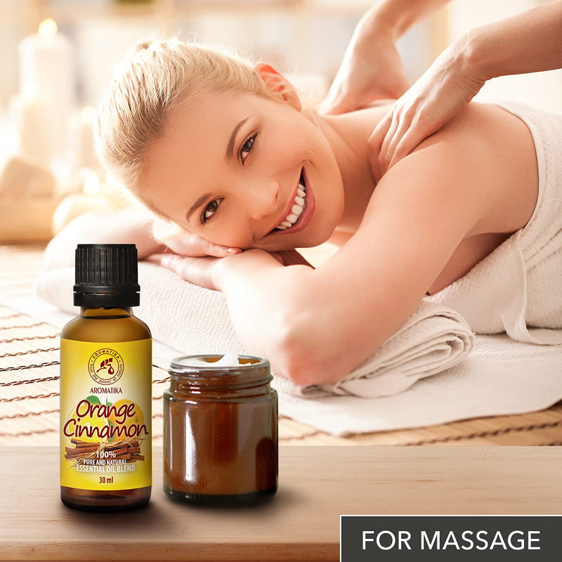 Fragrance Blend Cinnamon Oil Orange Oil 30 Ml - Essential Oils For Diffuser - Cinnamomum Zeylanicum - Citrus Sinensis - Pure & Natural - Aromatherapy Oils - Oil Blend - Sweet Fragrance - NewNest Australia
