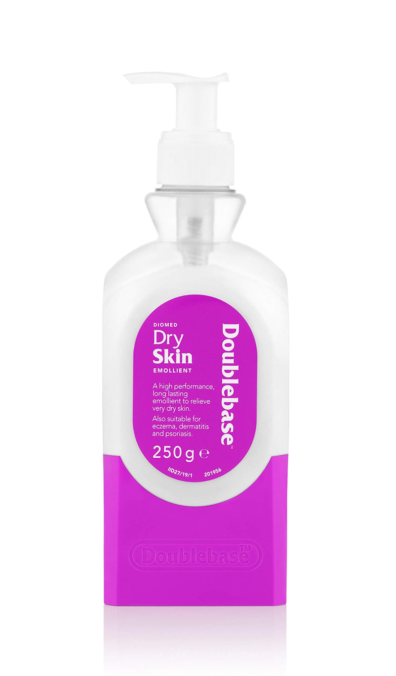 Doublebase Diomed Dry Skin Emollient. Clinically Proven Moisturiser for Eczema, Psoriasis and Dermatitis Treatment. Body Cream for Dry Skin Relief, 250g Pump Pack 250 g (Pack of 1) - NewNest Australia