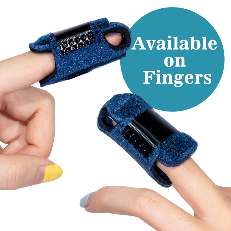 Welnove 1 Pair Toe Splint, Toe Straightener for Hammer Toes, Bent Toes, Claw Toes, Crooked Toes, Toe Wraps for Aligning and Supporting Toes - Blue Blue-Toe - NewNest Australia