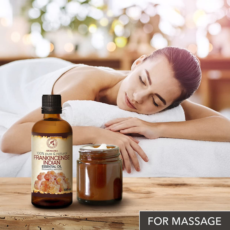 Frankincense Oil 100 Ml - Indian - Boswellia Serrata - Frankincense Oil - Olibanum Oil - Essential Oils For Smooth Skin - Aromatherapy - Fragrance Lamp - Aroma Diffuser - Quiet Sleep - Oil Relax - NewNest Australia