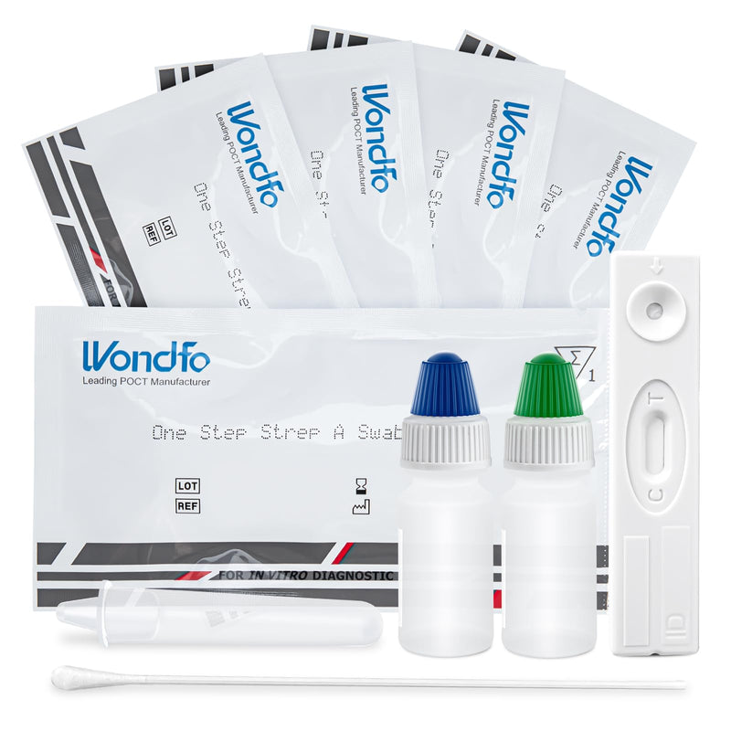 Wondfo Strep A Test Kits Pack of 5 Streptococci rapid test for throat swabs for detection - NewNest Australia