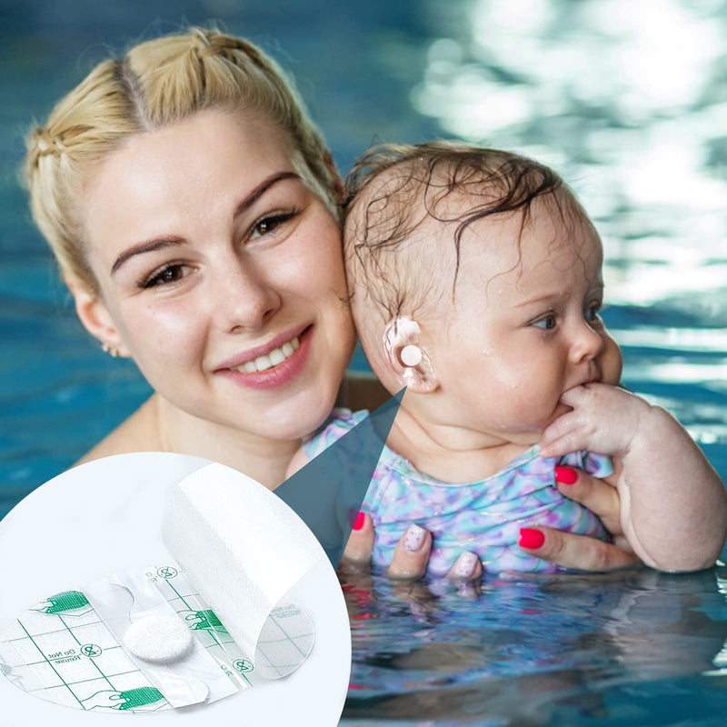 Niceneeded Pack Of 80 Waterproof Disposable Ear Stickers, Clear Ear Protection For Swimming Shower With Ear Plugs, Ear Protection Caps, Foot Stickers, Bandages For Surfing, Snorkelling And Others - NewNest Australia