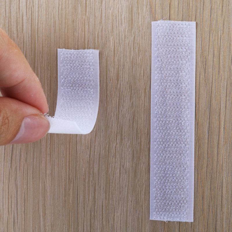 AIEX 39.37 Feet/12m Hook and Loop Self Adhesive Tape Roll with Gift Scissors (White) White - NewNest Australia