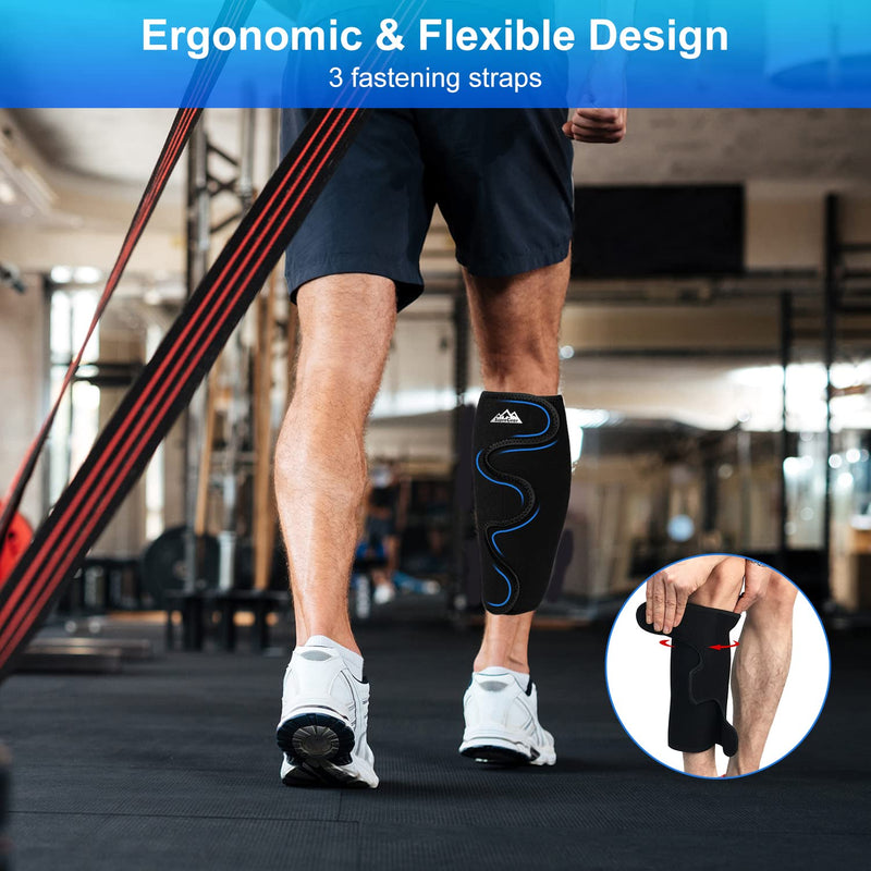 supregear Calf Support Brace, Adjustable Shin Splint Compression Calf Wrap Sleeve for Muscle Swelling Pain Relief Hiking Training Comfortable Breathable Calf Support for Men and Women, Black - NewNest Australia