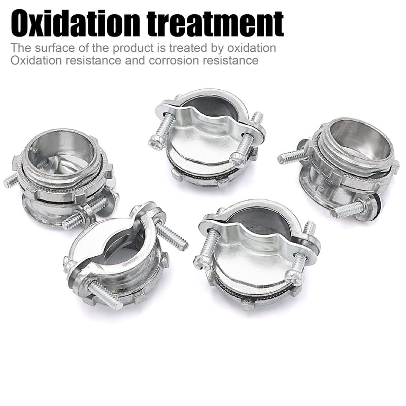 5Pack 1 inch NM Clamp Type Cable Connectors for Metallic Conduit Protect Cables Silver-Zinc 1"-5pack - NewNest Australia
