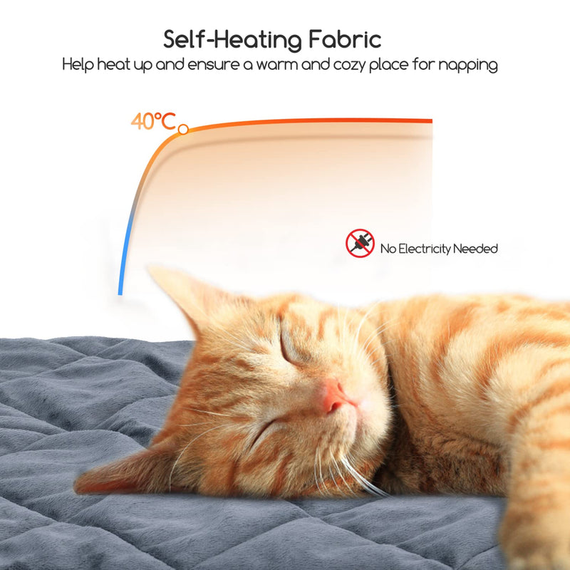 Nobleza Self-Heating Blanket For Cats And Dogs, Pet Heat Mat, Washable Puppy Thermal Blanket, Self-Heating Winter Heat Dog Mat, Dog Non-Slip Heat Blanket, Size S 40 X 50 Cm, L 50 X W 40 X H 1 Cm - NewNest Australia