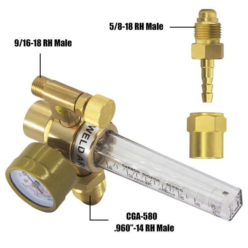 RX WELD Argon/CO2 Mig Tig Flow Meter Gas Regulator Gauge Welding Weld - NewNest Australia