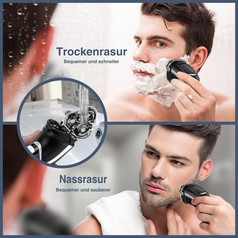 Max-T Upgraded 3D Proskin Led Razor Men'S Electric Wet And Dry Shaver With Travel Lock And Pop-Up Precision Trimmer, Rechargeable And Wireless, Gifts For Men, Black - NewNest Australia