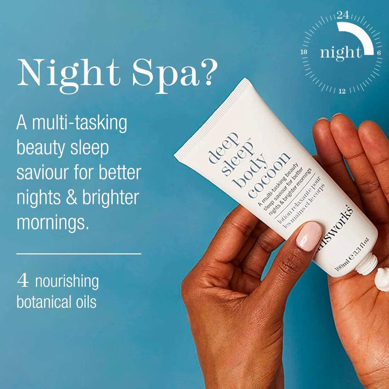 This Works Deep Sleep Body Cocoon: A Nourishing Body Moisturiser With Skin-Soothing Shea Butter, Infused With Relaxing Lavender and Calming Chamomile Essential Oils for a Restful Nights Sleep, 100ml - NewNest Australia