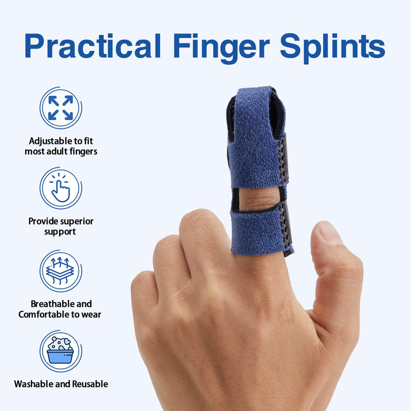 Echify Finger Splints - Pack Of 2 Improved Finger Support Snap Finger Splint Finger Protection With Full Coverage Finger Bandage Finger Support For Arthritis & Broken Immobilization - NewNest Australia