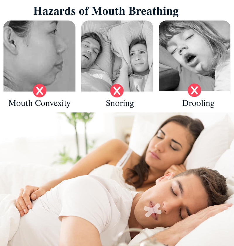 Mouth Tape For Sleeping, Pack Of 90 X-Shape Sleeptape Mouth Plasters For Nose Breathing, Anti Snoring Mouth Strips For Men Women, Stop Snoring Solution Device, Improved Night Sleep - NewNest Australia