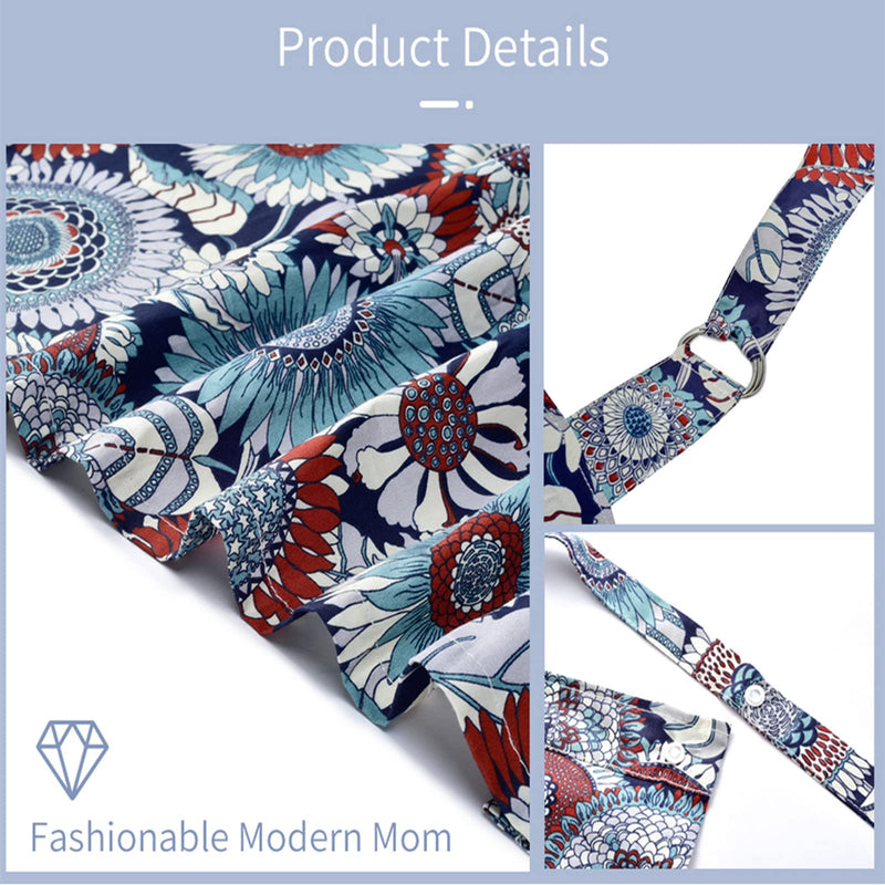 Insular Nursing Cover for Breastfeeding, Infant Feeding Cover Breathable Cotton Privacy Breastfeeding Apron, Sunflower blue sunflower - NewNest Australia