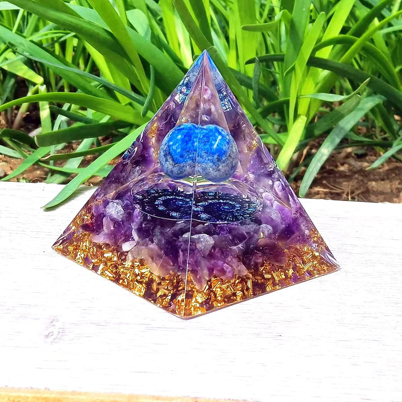 ycyingcheng Crystal Positive Energy Generator Orgonite Pyramid Protection, Energy Protection Chakra Healing Crystals Pyramid for Positive Energy Reiki Supplies Living Room and House Decor Gift P - NewNest Australia