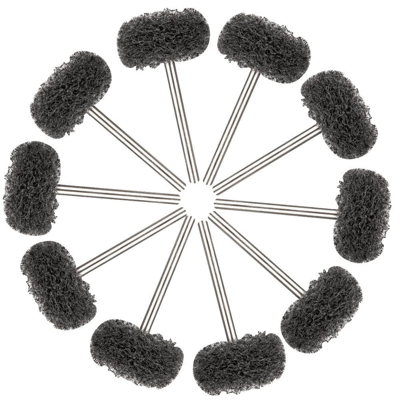 Rocaris 1" Black 300 Grit Abrasive Buffing Polishing Wheels Burr For Rotary Tools-1/8"(3mm) Shank 50 Pack - NewNest Australia