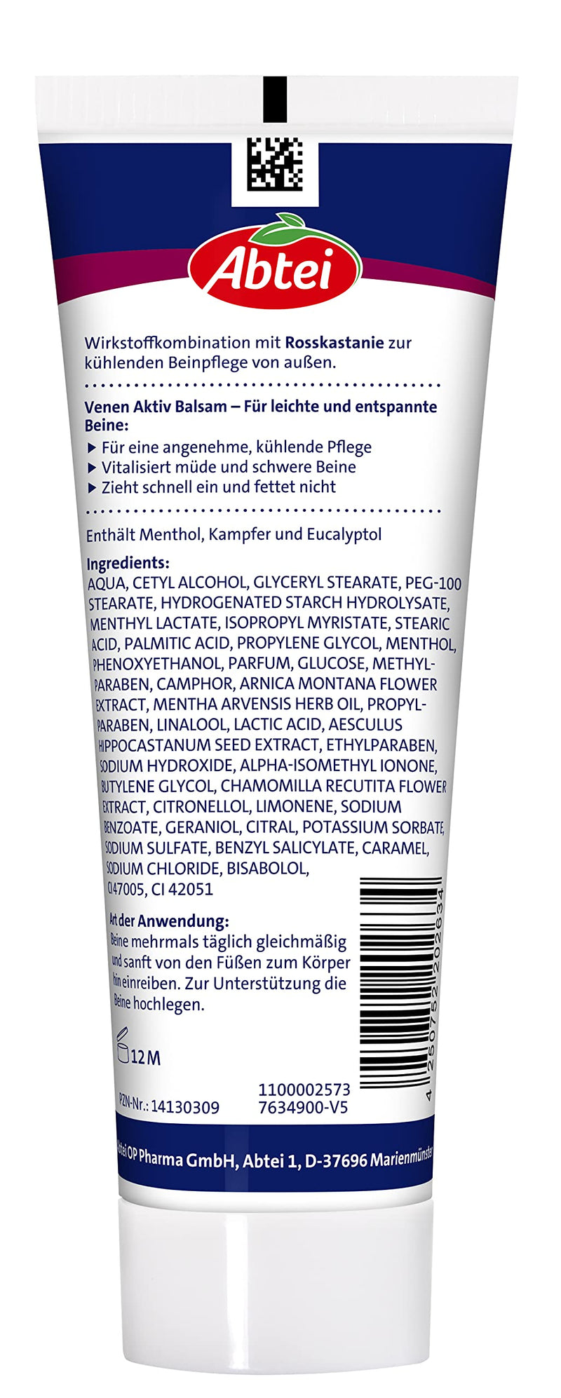Abbey Veins Active Balm, 125 ml - NewNest Australia