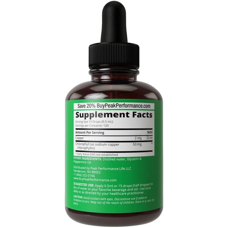 Chlorophyll Liquid Drops - Vegan, Non-GMO, Gluten Free Liquid Chlorophyll Drops for Water. Supplement for Energy, Skin Care, Immune + Digestive Support, Natural Deodorant. All Natural USA Sourced - NewNest Australia