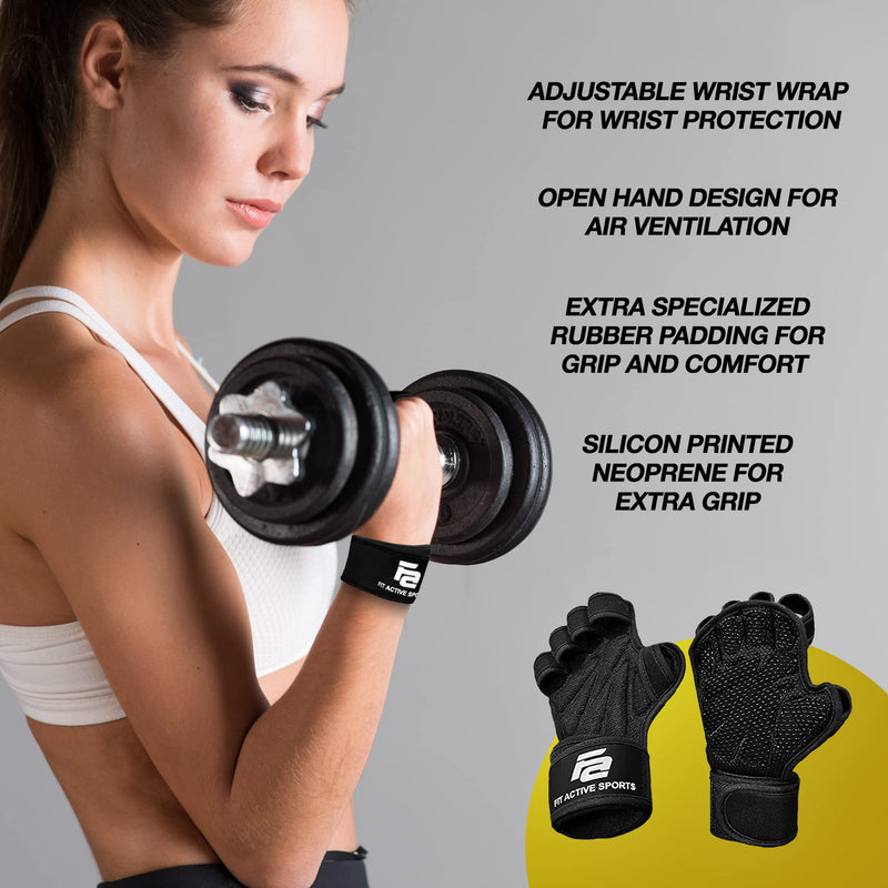 New Ventilated Weight Lifting Workout Gloves with Built-in Wrist Wraps for Men and Women - Great for Gym Fitness, Cross Training, Hand Support & Weightlifting. Small - NewNest Australia