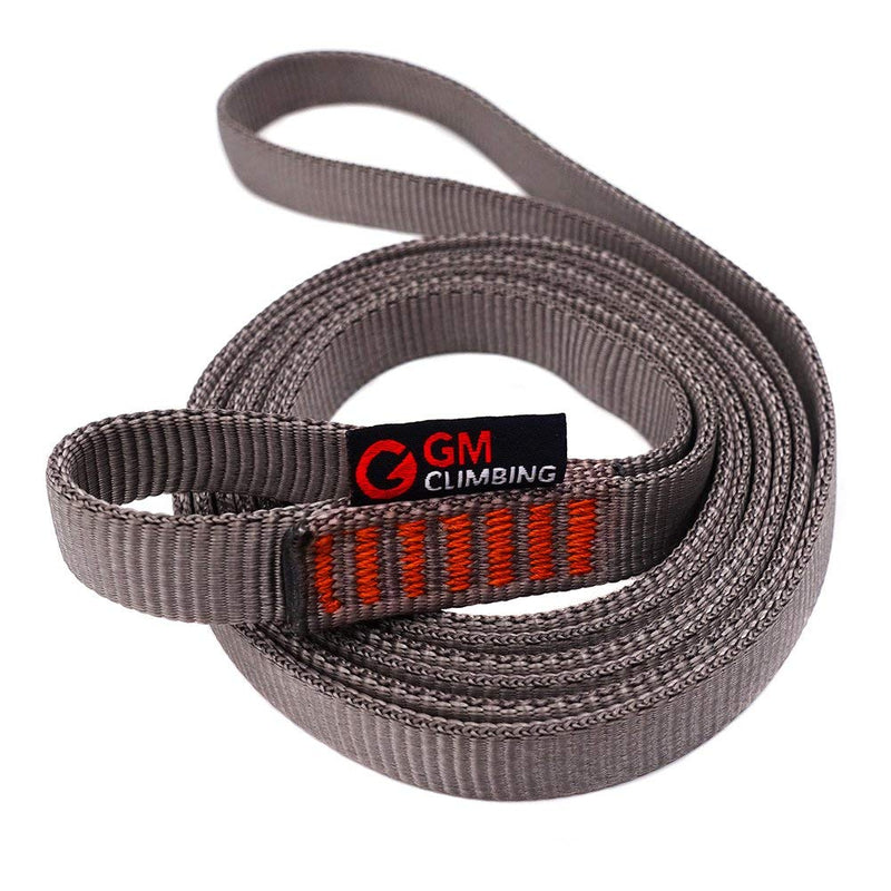 GM CLIMBING 16mm Nylon Sling Runner 22kN / 4950lbf CE UIAA Certified Gray 60cm / 24inch | Pack of 3 - NewNest Australia