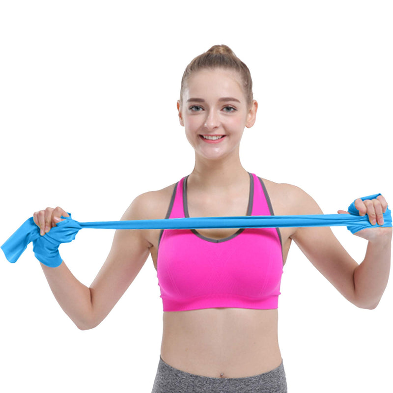 Hoocan Resistance Bands Elastic Exercise Bands Set for Recovery, Physical Therapy, Yoga, Pilates, Rehab,Fitness,Strength Training Orange Green Blue - NewNest Australia