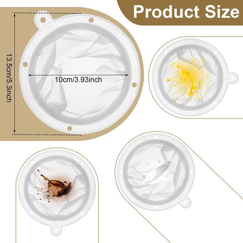 4 Pieces Fine Mesh Strainer Food Filter Strainer 200 Mesh Filter Nylon Mesh Colander Plastic Mesh Sieve for Filtering Yogurt Juice Milk Honey 5 Inch Kitchen Funnels - NewNest Australia