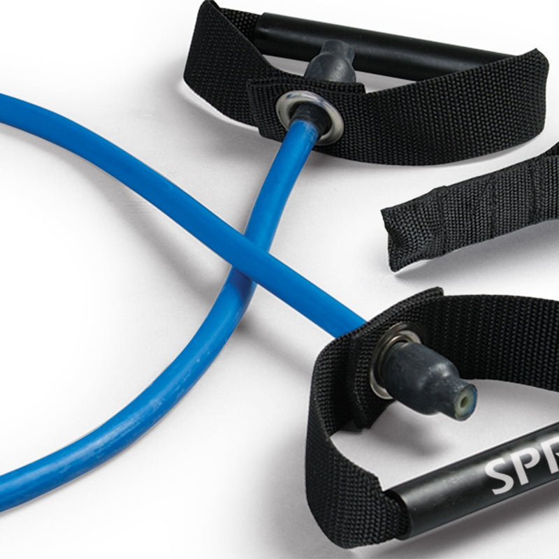 SPRI Xertube Resistance Bands with Handles – All Exercise Cords Sold Separately with Home Gym Fitness Door Anchor Attachment Option d) Heavy (Blue) With Door Attachment - NewNest Australia
