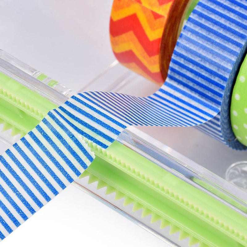 2pcs HomDSim Washi Tape Dispenser Cutter,Roll Tape Holder Organizer,Masking Tape Desktop Tape DIY Sticker Roll Tape Cutter Holder Storage,Washi Tape Box Green - NewNest Australia
