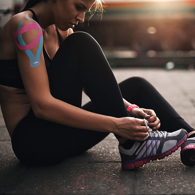 3BTAPE ELITE - 5m x 5cm of Kinesiology Tape - Elastic Muscle and Joints Support Tape for Exercise, Sports and Injury Recovery, Muscle Pain Tape - Water Resistant Sport Tape - Blue - NewNest Australia
