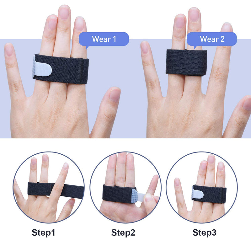 Sumifun Elasticity Toe Splint, 4 Packs of Toe Wraps for Broken Toe, Curled Toe, Hammer Toe, Toe Bandage for Big Toe Alignment Fracture Splint for Men or Women - NewNest Australia