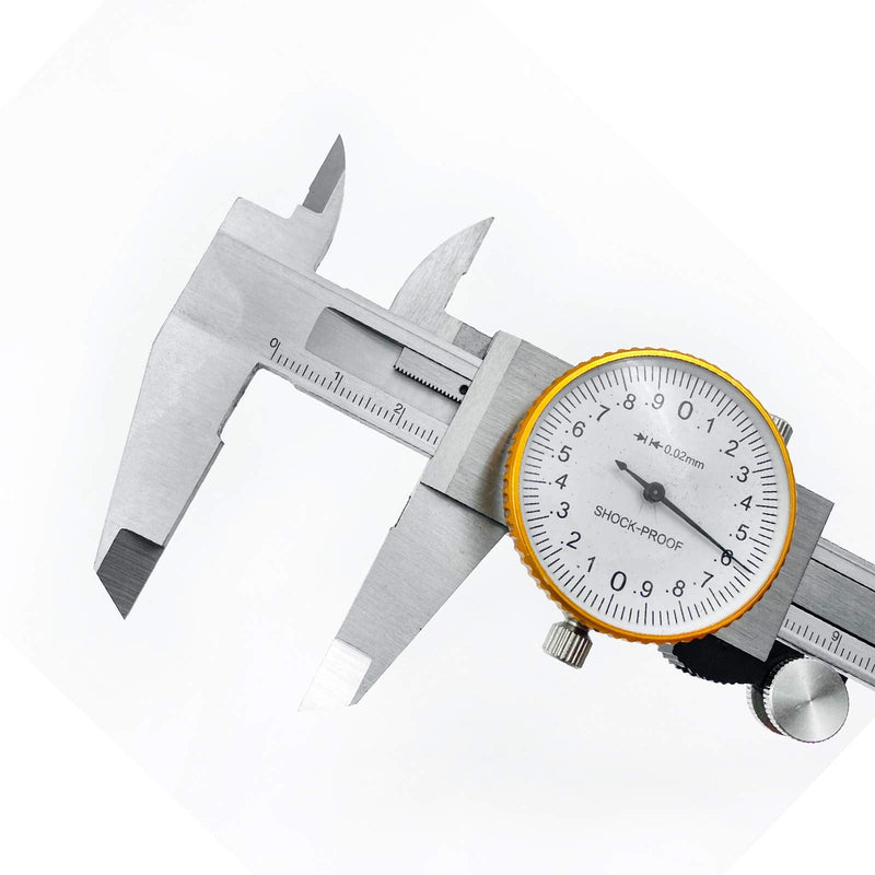 LYFJXX Dial Calipers 0-15cm(0-6") Range with 0.02mm (0.001" )High Precision Industry Stainless Steel Vernier Caliper Shockproof Metric Measuring Tool - NewNest Australia