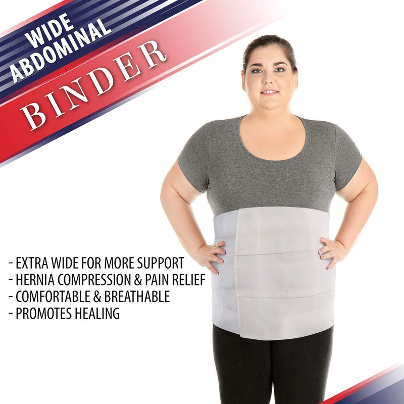 Abdominal Binder Plus Size Belly Binder – Postpartum Tummy Tuck Belt Gives Slimming Bariatric Band Stomach Compression Wrap to Help Hernia or Post Surgery, C Section Pregnancy Women Men XXL 47” to 70” XXL/3XL (47" to 70") - NewNest Australia