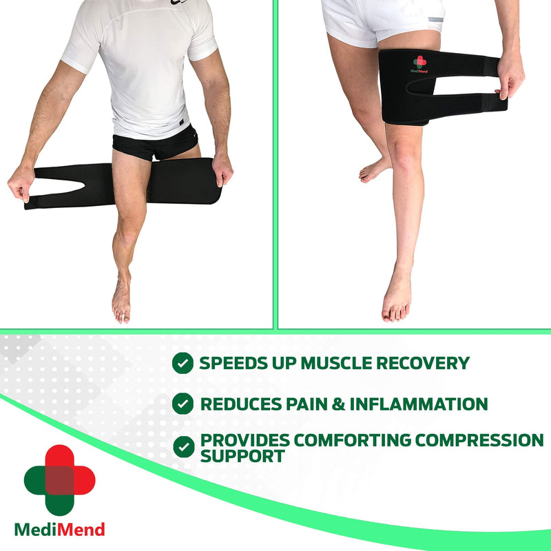 Adjustable Thigh Support, Large, Hamstring & Quad Pain Relief, Men & Women - Sports & Medical Support - Pulled Muscle Compression Sleeve for Sprains & Strains - NewNest Australia