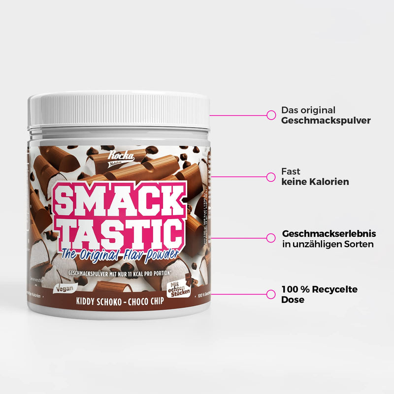 Rocka Nutrition Smacktastic Flavor Powder, Vegan Flavor Powder With Only 11 Kcal Per Serving And 100% Flavour, Versatile Aroma Powder, 250 G (Kiddy Chocolate Choco Chip) - NewNest Australia