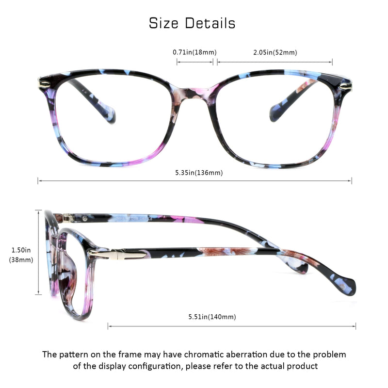Blue Light Blocking Glasses for Women, Anti Eyestrain, Computer Reading, TV Glasses, Stylish Square Frame, Anti Glare(No Magnification) 01_nola_pink - NewNest Australia