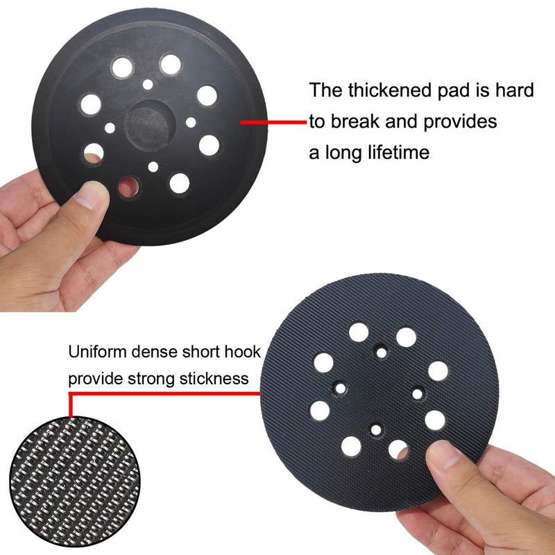 5-Inch 8-Hole Hook & Loop Sander Backing Pad Replacement Pad for Milwaukee 51-36-7090 & 51-36-7100 Compatible with Milwaukee 6021-21 & 6034-21 Random Orbit Sander - NewNest Australia