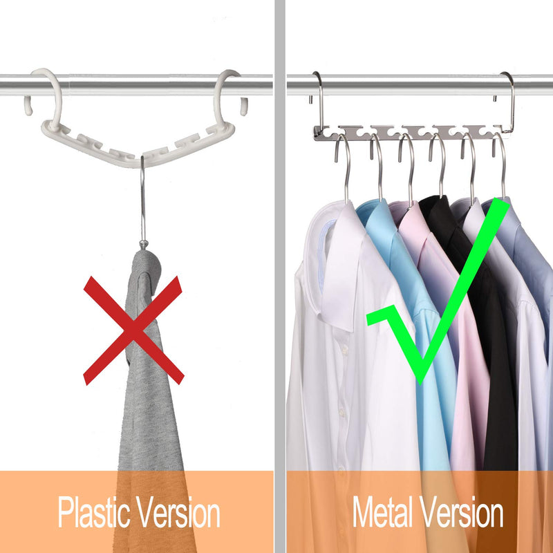 NewNest Australia - Giftol Space Saving Hangers Metal Hanger Magic Cascading Hanger Closet Clothes Organizer(4 Pack) 4 Pack 