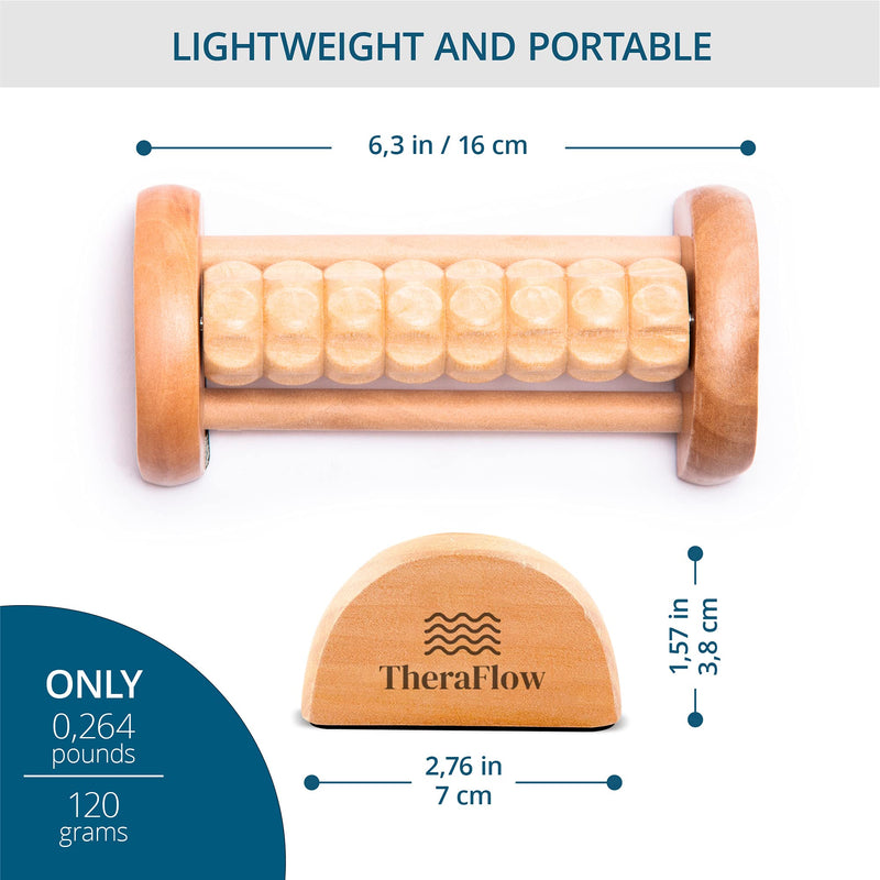 TheraFlow Foot Massager Roller - Relieve Foot Arch Pain, Plantar Fasciitis, Muscle Aches, Soreness. Stimulates Myofascial Release for Relaxation. Soothes Foot Tension/ Tightness. - NewNest Australia
