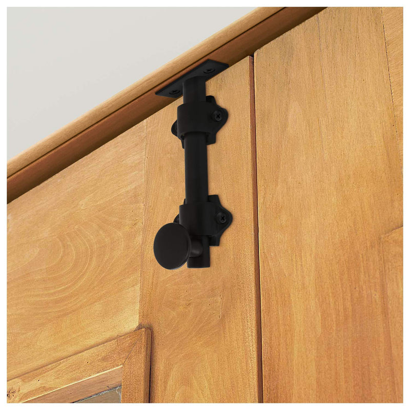 Nuk3y Heavy Duty Solid Brass Dutch Door Surface Bolt 4 inch Black - NewNest Australia