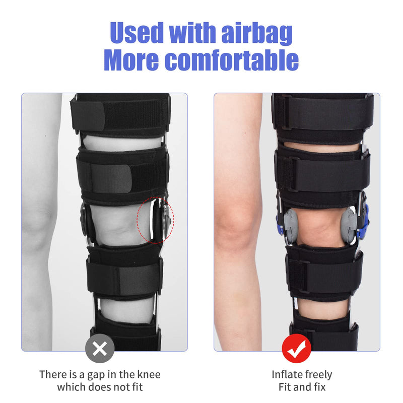 Tairibousy, Knee Brace Adjustable Knee Brace Stabilization Rom Post-Op Knee Immobiliser Adjustable Knee Immobiliser With Side Leg Stabilizers For Meniscus Tears (Additional Shoulder Strap) - NewNest Australia