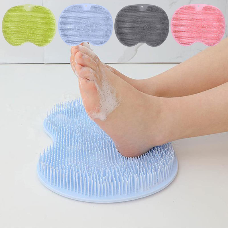 Shower Doormat, Foot Massage, Non-Slip Back Massage Pad, Shower Brush, Gaps Between Toes, Foot Cleaning Brush, Massager, Soothing And Relaxing Massage Pad (Grey) - NewNest Australia