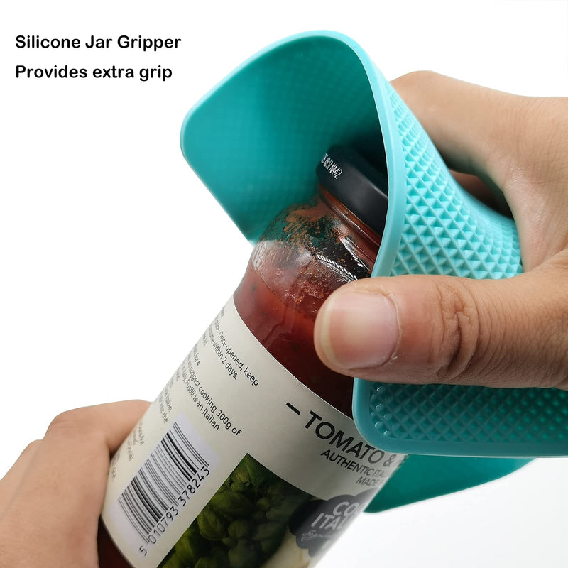 Latest Jar Opener Bottle Opener for Weak Hands,Seniors with Arthritis,Low Strength and Children, Multi Opener Set with Jar Gripper Pad and Corkscrew Opener - NewNest Australia