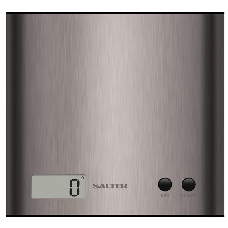Salter 1087 SSDR Arc Digital Kitchen Scale, 3 Kg Maximum Capacity, Curved Design, Home Kitchen Cooking Scale, LCD Display, Easy to Clean, Add , Weigh, Compact, Stainless Steel Silver - NewNest Australia
