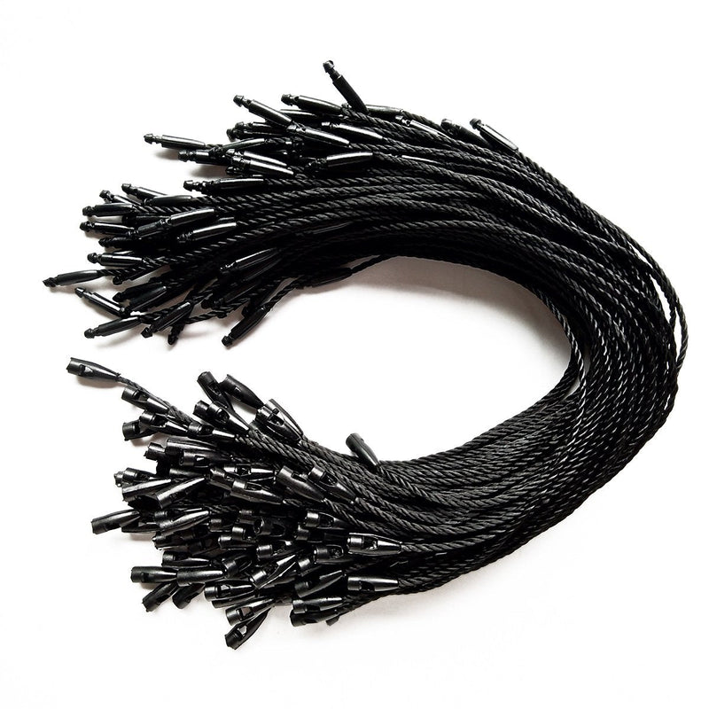 LGEGE 500 pcs 7.5-inch Black Hang Tag Nylon String Snap Lock Pin Loop Fasteners Hook Ties - NewNest Australia