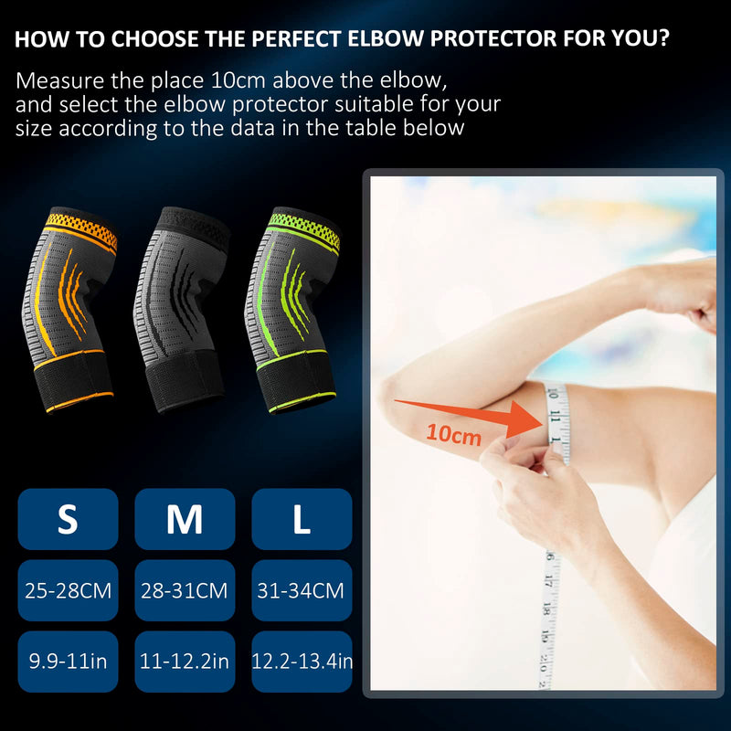 Elbow Support For Men And Women, 1 Piece, Compression Elbow Bandage, Adjustable Elbow Support For Left And Right Hand, Tennis Elbow, Golf Elbow, Arthritis, Tendinitis (Black, M) - NewNest Australia