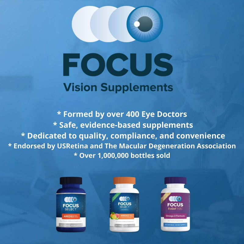 Focus Select® AREDS2 Based Eye Vitamin-Mineral Supplement - AREDS2 Based Supplement for Eyes (60 ct. 30 Day Supply) - AREDS2 Based Low Zinc Formula - Eye Vision Supplement and Vitamin - NewNest Australia