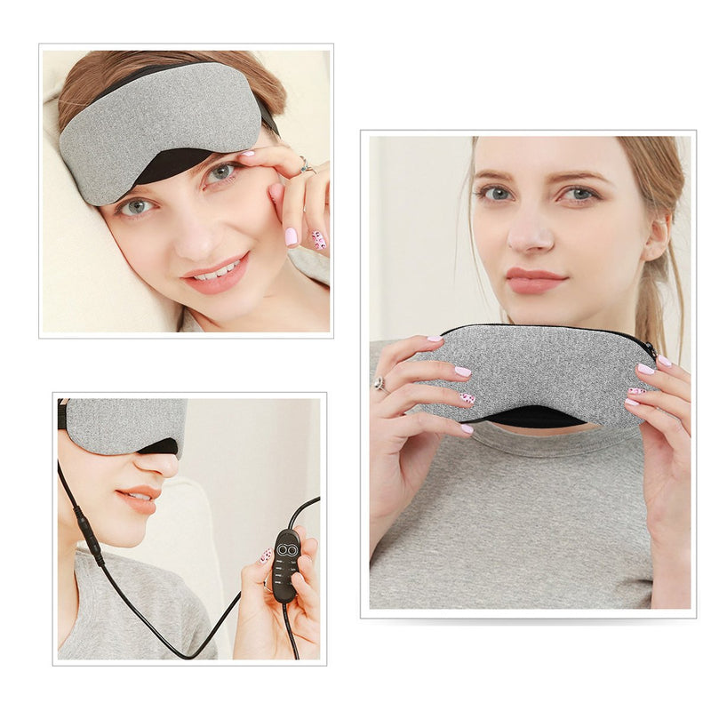 Heated Eye mask - VINDAR Cotton Eye Mask, Warming Night Massage Mask, Electric USB Heated Hot Pads, Adjustable Temperature Control, Designed to Relieve for Blepharitis, Dry, Stress, Puffy Eyes - NewNest Australia