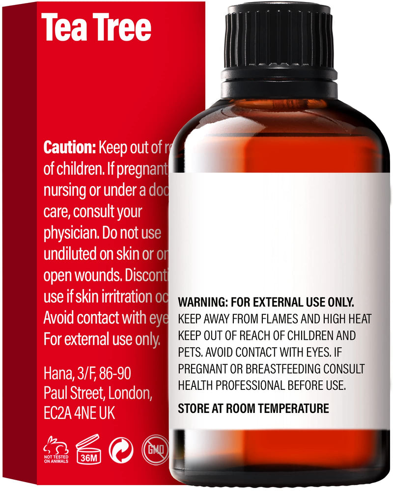 H'Ana Pure Australian Tea Tree Oil For Skin, Hair, Face And Toenails (30Ml) - 100% Therapeutic Natural Melaleuca Tea Tree Oil For Piercings, Scalp And Hair Growth - NewNest Australia