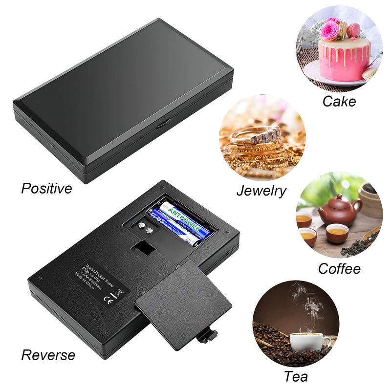 500G / 0.01G Pocket Scale, 500 X 0.01G Digital Pocket Scale, Precision Mini Kitchen Scale, Gold Scale, Coin Scale, Multifunction For Kitchen, Tea, Yeast, Coffee, Jewelery, Herbs - NewNest Australia