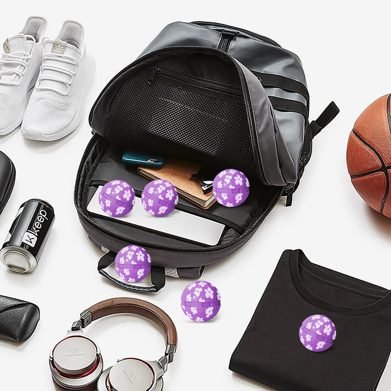 Deodorizing Balls for Sneakers, Shoe Deodorant, Gym Bags, Pack of 6 Deodorizing Balls Also for Home Lockers, Simple Twistlock - Lavender - NewNest Australia