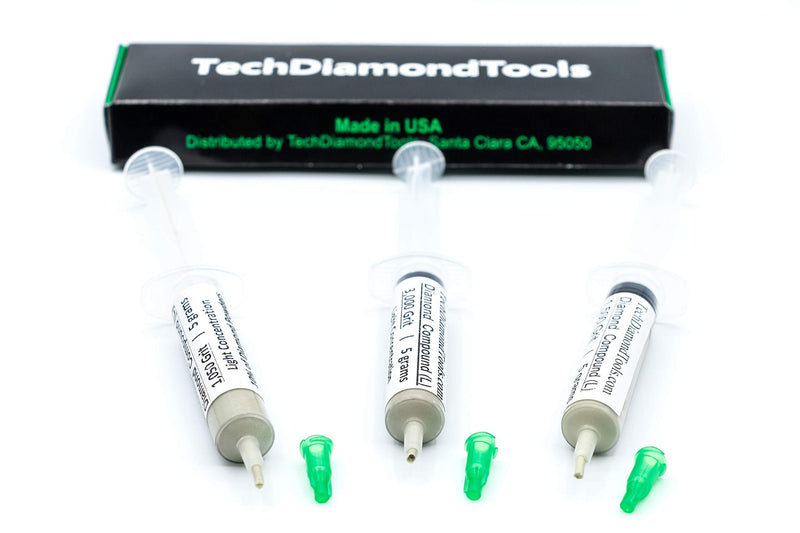 TechDiamondTools Kit of 3 Diamond Polishing Compound Polishing Paste 1050 1500 3000 Grit for Marble Glass Metal Rock Jewelry Resin Silver Gemstone with 10% of Diamond Powder USA Made 3000 1500 1050 grit - NewNest Australia